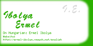 ibolya ermel business card